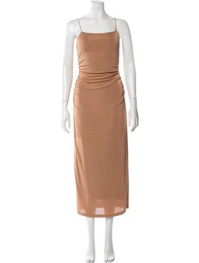 Pre-owned Significant Other Square Neckline Long Dress In Neutrals
