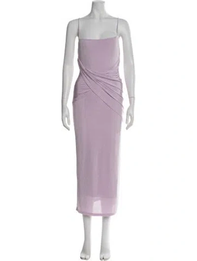 Pre-owned Significant Other Square Neckline Midi Length Dress In Purple