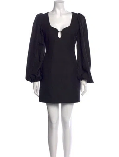 Pre-owned Significant Other Square Neckline Mini Dress In Black