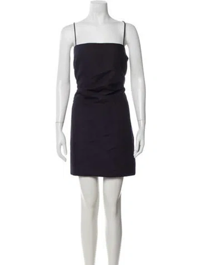 Pre-owned Significant Other Square Neckline Mini Dress In Purple