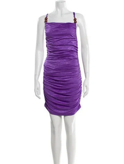 Pre-owned Significant Other Square Neckline Mini Dress W/ Tags In Purple