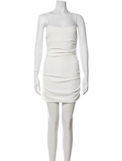 Pre-owned Significant Other Square Neckline Mini Dress In White