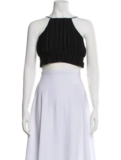 Pre-owned Significant Other Square Neckline Sleeveless Crop Top In Black