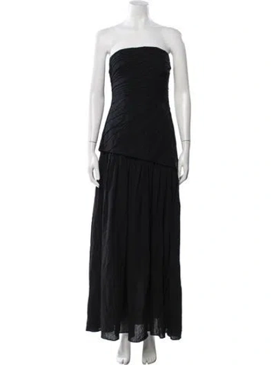 Pre-owned Significant Other Strapless Long Dress In Black