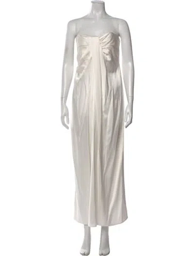 Pre-owned Significant Other Strapless Long Dress In Gray