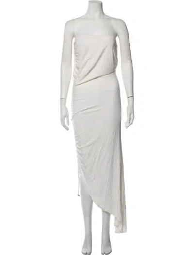 Pre-owned Significant Other Strapless Long Dress In White
