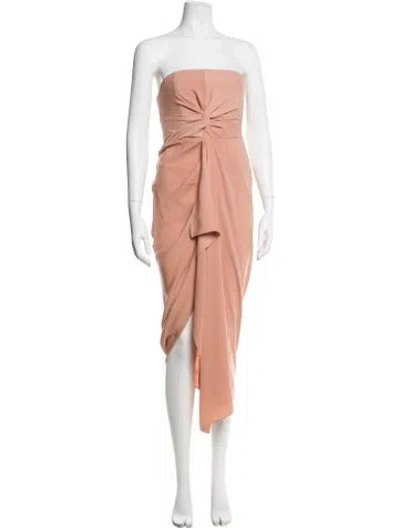 Pre-owned Significant Other Strapless Midi Length Dress In Neutral
