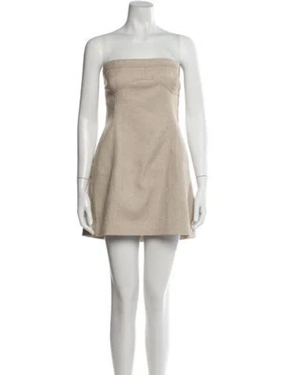 Pre-owned Significant Other Strapless Mini Dress W/ Tags In Neutral