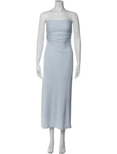 Pre-owned Significant Other Striped Long Dress In Blue