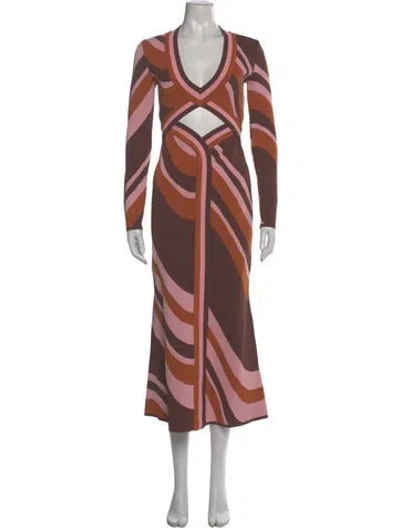 Pre-owned Significant Other Striped Long Dress W/ Tags In Multi
