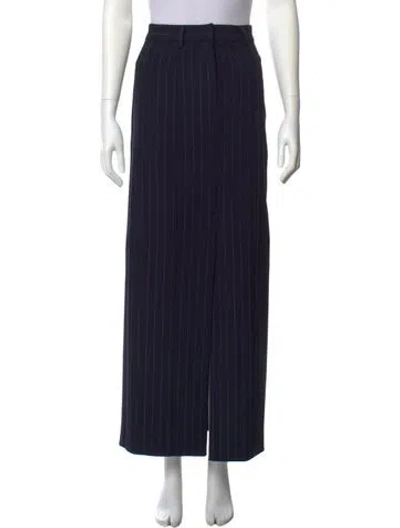Pre-owned Significant Other Striped Long Skirt In Blue