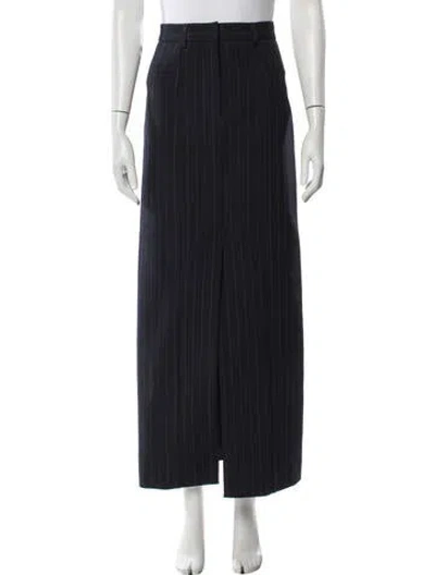 Pre-owned Significant Other Striped Long Skirt In Blue