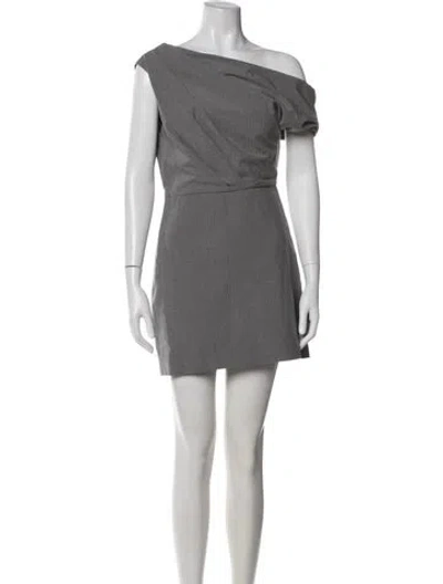 Pre-owned Significant Other Striped Mini Dress In Gray