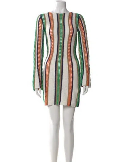 Pre-owned Significant Other Striped Mini Dress In Multi