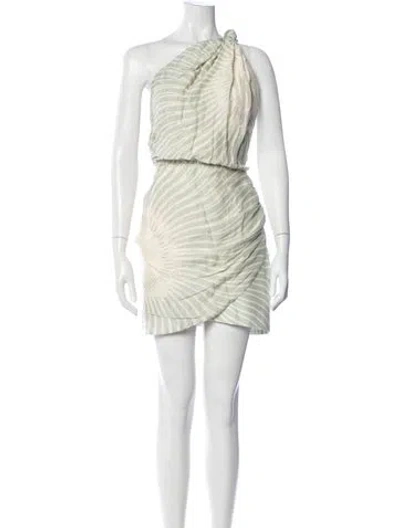 Pre-owned Significant Other Striped Mini Dress In Neutral