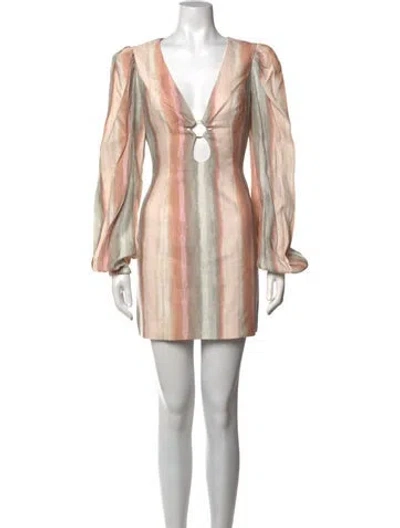 Pre-owned Significant Other Striped Mini Dress W/ Tags In Pink