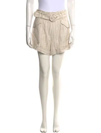 Pre-owned Significant Other Striped Mini Shorts In Neutral