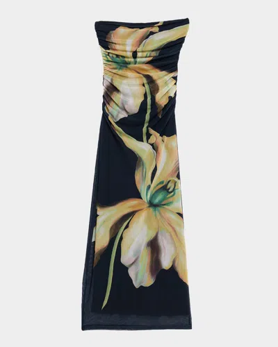 Significant Other Sura Strapless Floral Mesh Dress