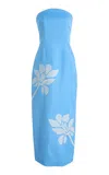 Significant Other Tammy Strapless Linen-blend Midi Dress