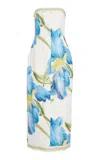 Significant Other Tess Floral Print Strapless Column Dress In Blue