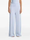 Significant Other Textured Wide-leg Trousers In Blue