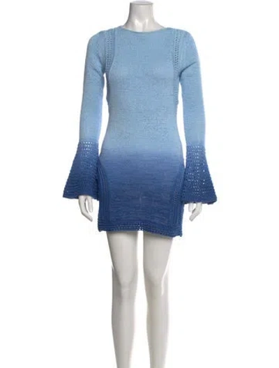 Pre-owned Significant Other Tie-dye Print Mini Dress W/ Tags In Blue