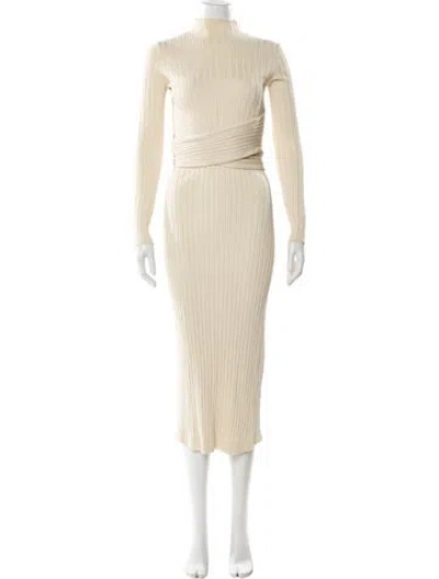 Pre-owned Significant Other Turtleneck Long Dress In Neutral