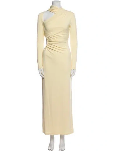 Pre-owned Significant Other Turtleneck Long Dress In Yellow