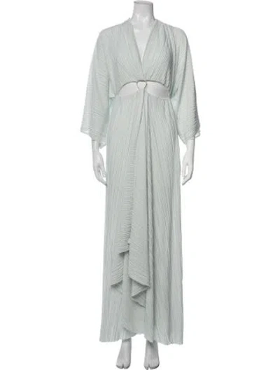Pre-owned Significant Other V-neck Long Dress In Green