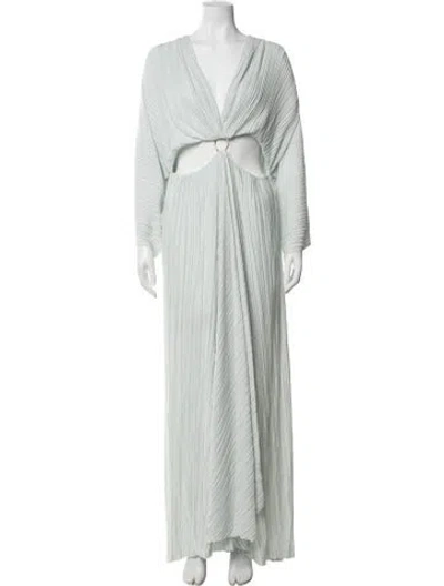 Pre-owned Significant Other V-neck Long Dress In Green