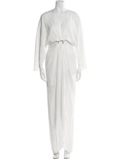 Pre-owned Significant Other V-neck Long Dress W/ Tags In White