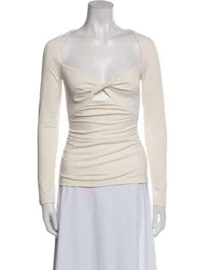 Pre-owned Significant Other V-neck Long Sleeve Top W/ Tags In Neutral