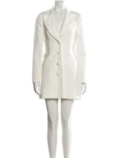 Pre-owned Significant Other V-neck Mini Dress In Neutrals