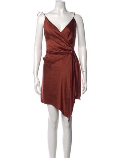 Pre-owned Significant Other V-neck Mini Dress In Pink