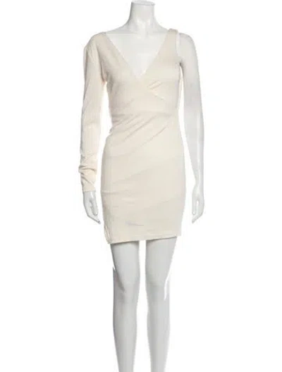 Pre-owned Significant Other V-neck Mini Dress W/ Tags In Neutral