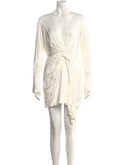 Pre-owned Significant Other V-neck Mini Dress W/ Tags In Neutral