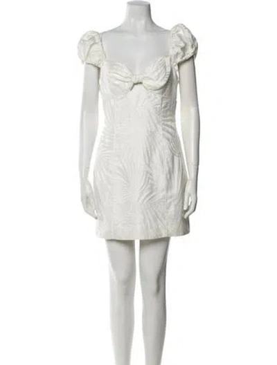 Pre-owned Significant Other V-neck Mini Dress In White