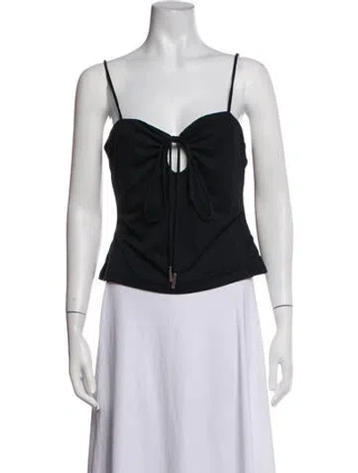 Pre-owned Significant Other V-neck Sleeveless Top In Blue/white