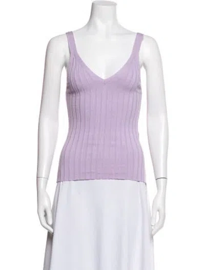 Pre-owned Significant Other V-neck Sleeveless Top In Purple
