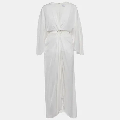 Significant Other White Textured Crepe Provence Cutout Maxi Dress