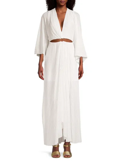Significant Other Women's Akila Plissé Cut-out Maxi Dress In White
