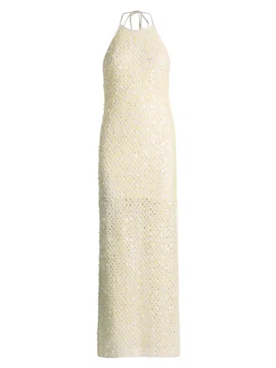 Significant Other Women's Elliott Sequined Mesh Maxi Dress In White