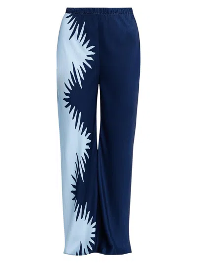 Significant Other Flossie Split-pattern Trousers In Reflection