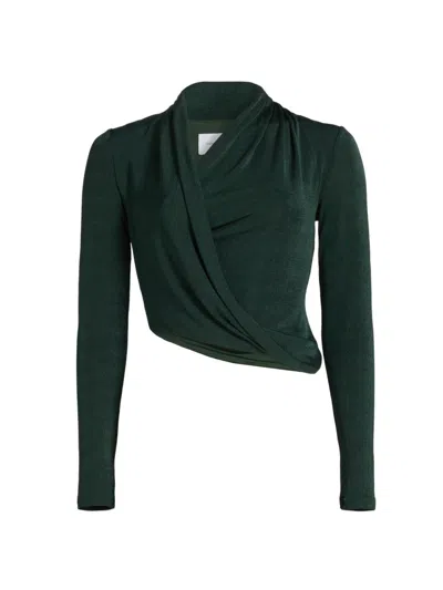 Significant Other Women's Nailah Asymmetric Long-sleeve Top In Green