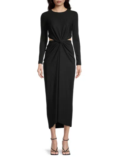 Significant Other Women's Odelia Twisted Cut-out Ribbed Maxi Dress