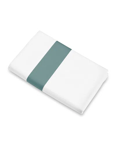 Signoria Firenze Aida Queen Flat Sheet In White/wilton Blue