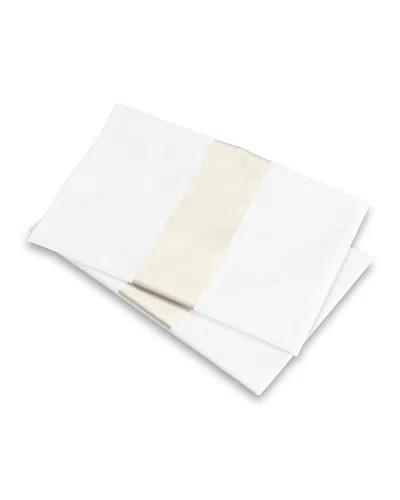 Signoria Firenze Aida Pillowcases Pair In White/ivory