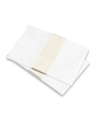 Signoria Firenze Aida Pillowcases Pair In White/ivory