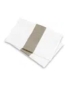 Signoria Firenze Aida Pillowcases Pair In White/khaki