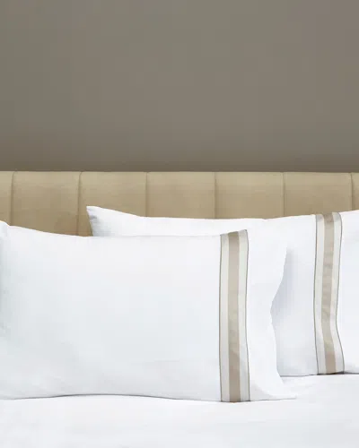 Signoria Firenze Dimora Pillowcases In White/khaki